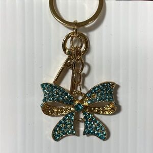 NEW Turquoise Chunky Bling Bow Bag Charm / Keychain 🎀